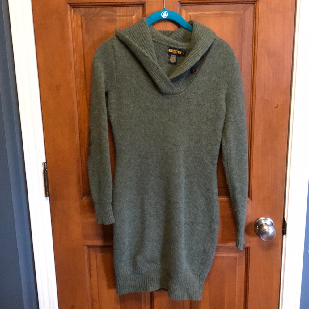 Ralph Lauren Rugby • Hunter Green Sweater Dress - Picture 2 of 5